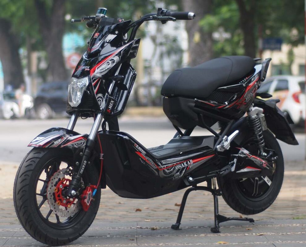 xe máy điện xmen pro osakar màu đen đỏ