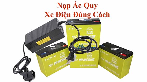 Cách nạp ắc quy xe đạp điện