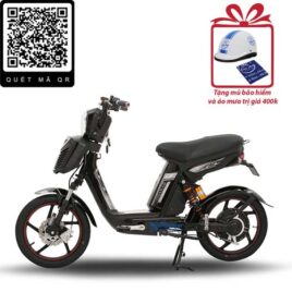 xe đạp điện Alpha Osakar đen bạc